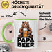 Papa Bier Tasse Geschenk Lustige Geschenkidee Spruch Grün Trendation