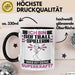 Softballspielerin Tasse Geschenk für Softballspielerin Geburtstag Lustiger Spruch Kaffee-Becher Was Ist Deine Superkraft Schwarz Trendation