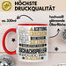 Schachspieler Geschenk Tasse Lustiger Spruch Erheben Sie Sich Der Schachspieler Betritt den Raum Rot Trendation