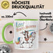 Sarkastische Katze Pferd Tasse Geschenk Buntes Nashorn Grün Trendation