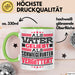 Schwiegervater Tasse Geschenk Geburtstag Bester Schwiegerpapa Geschenkidee Becher Grün Trendation