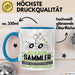 Sammler Geschenk Tasse Ich Bin Sammler Aber Sag Doch Einfach Superheld Lustige Geschenkdiee für Sammler Kaffee-Becher Blau Trendation
