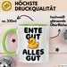 Quietscheente Tier Tasse Geschenk Lustige Geschenkidee Spruch Ente Gut Alles Gut Grün Trendation