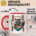Waschbär Tierliebhaber Ramen Tasse Geschenk Lustige Geschenkidee Spruch Rot Trendation
