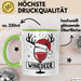 Rotwein-Trinker Tasse Geschenk Weindeer Weihnachten Geschenkidee Für Rot-Weintrinker Kaffee-Becher Grün Trendation