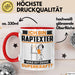 Raptexter Tasse Geschenk für Raptexter Geburtstag Lustiger Spruch Kaffee-Becher Was Ist Deine Superkraft Rot Trendation