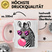 Zebra Kaugummi Tasse Geschenk Lustige Geschenkidee Spruch Rosa Trendation