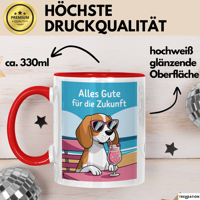 Büroarbeit Kollege Abschied Tasse Geschenk Lustige Geschenkidee Spruch Alles Gute Für Die Zukunft Rot Trendation