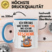 Sarkastische Katze Tasse Geschenk Lustige Geschenkidee Spruch Ich Bin Das Hab' Keinen Plan, Was Ich Dir Schenken Soll Geschenk Blau Trendation