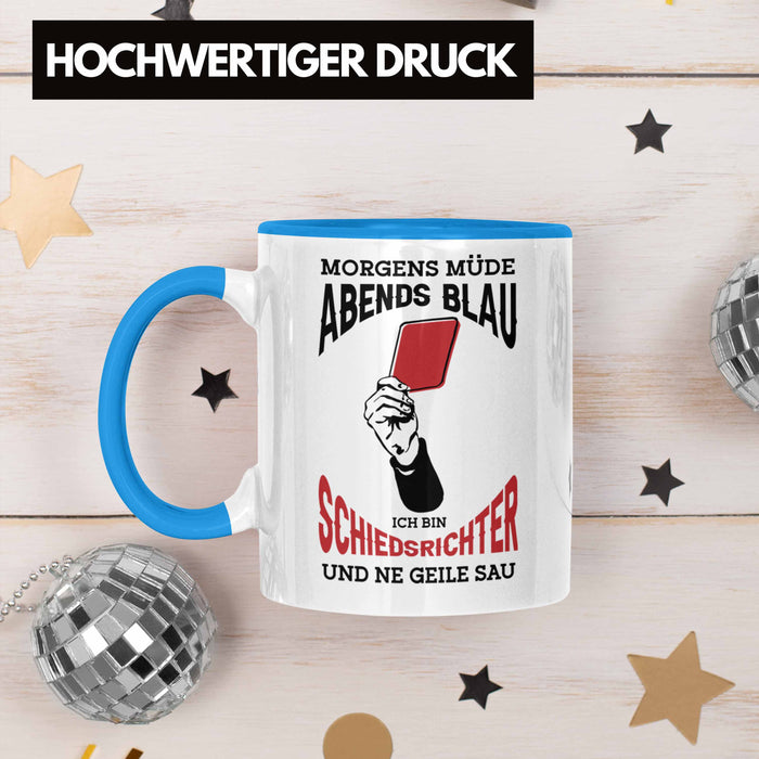 Schiedsrichter Tasse Geschenk für Schiedsrichter mit Spruch Blau Trendation