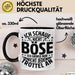 Lustiger Spruch Tasse Humor Sarkasmus Ich Schaue Nicht Böse Ich Grinse Nicht Nur Jeden Trottel An Kaffee-Becher Schwarz Trendation