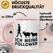 Schaf Tier Bauer Tasse Becher Geschenk Lustige Geschenkidee Spruch Ich Meine Follower Rosa Trendation