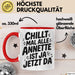 Annette Tasse Geschenk Chillt Mal Alle Annette Ist Ja Jetzt Da Geschenkidee Becher mit Name Rot Trendation