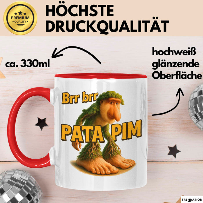 Brr brr Patapim Tasse Meme Italienisch Geschenk Lustig Becher Rot Trendation