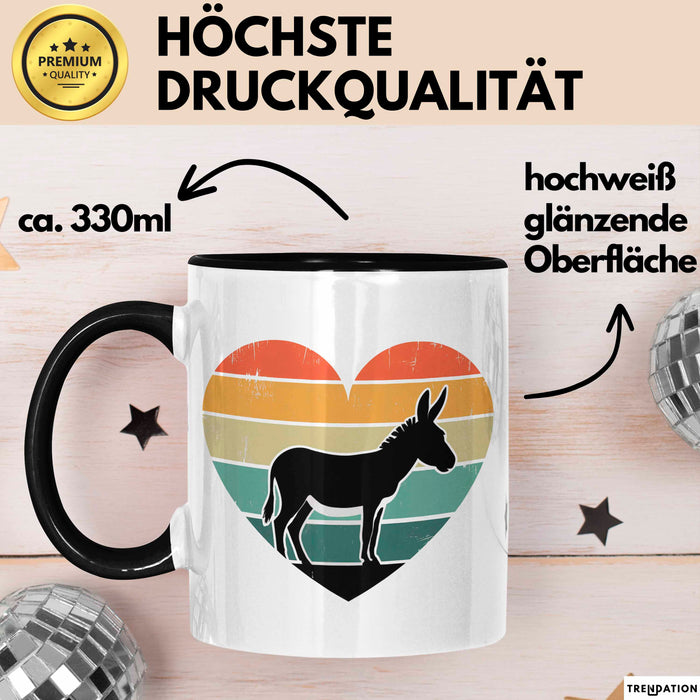Eselbauer Esel Tier Retro Tasse Geschenk Lustige Geschenkidee Spruch Trendation