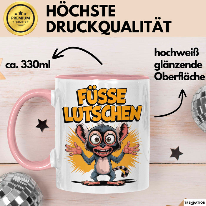 Sarkasmus Sarkastisch Tasse Geschenk Lustige Geschenkidee Spruch Füsse Lutschen Rosa Trendation