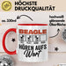 Beagle Hören Aufs Wort Tasse Geschenk Beagle Besitzer Mama Becher Rot Trendation