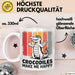 Krokodil Tier Tasse Geschenk Lustige Geschenkidee Spruch Krokodile Machen Mich Glücklich Weiß Trendation