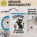 Kaffee Tasse Geschenk Coffee Because Murder Is Wrong Geschenkidee Katze Blau Trendation
