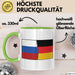 Russe Tasse Geschenk Russland Deutschland Flagge Geschenkidee Grün Trendation