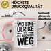 Ulrike Tasse Geschenk Wo Eine Ulrike Ist Ist Auch Ein Weg Geschenkidee Becher mit Name Rosa Trendation