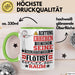 Flötist Geschenk Tasse Lustiger Spruch Erheben Sie Sich Der Flötist Betritt den Raum Grün Trendation
