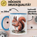Eichhörnchen Tierliebhaber Tasse Geschenk Lustige Geschenkidee Spruch Blau Trendation
