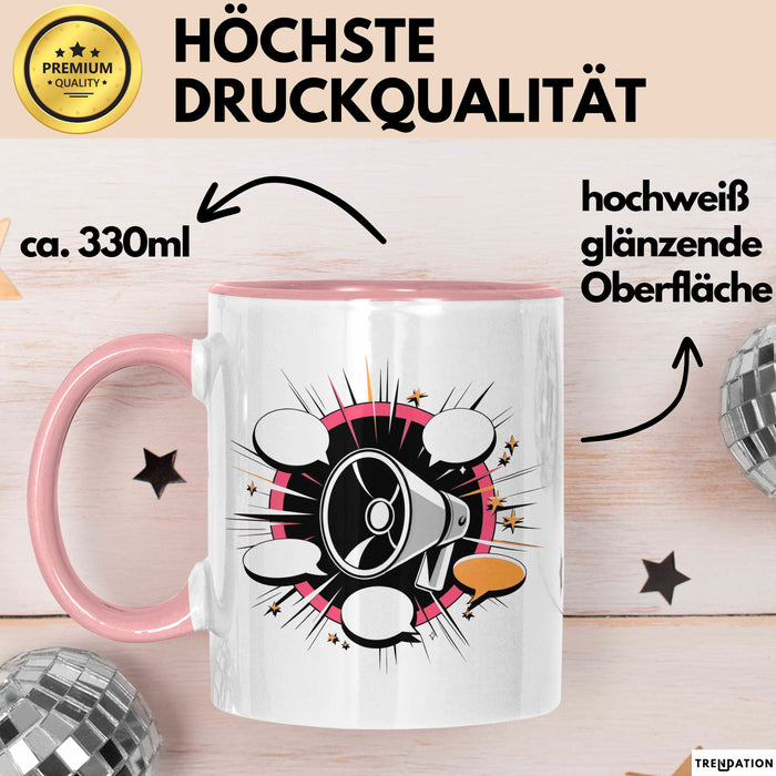 Extrovertierter Tasse Geschenk Lustige Geschenkidee Spruch Für Soziale Schmetterlinge Rosa Trendation