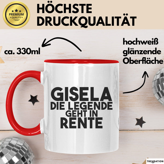 Gisela Tasse Gisela – Die Legende Geht In Rente Geschenk
