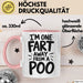 Furz Tasse Geschenk Im One Fart Away From A Poo Geschenkidee Lustig Rosa Trendation