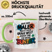 Maler Tasse Geschenk Der Maler macht die Welt bunter Geschenkidee Lustig Grün Trendation