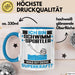 Schwimmsportler Tasse Geschenk für Schwimmsportler Geburtstag Lustiger Spruch Kaffee-Becher Was Ist Deine Superkraft Blau Trendation