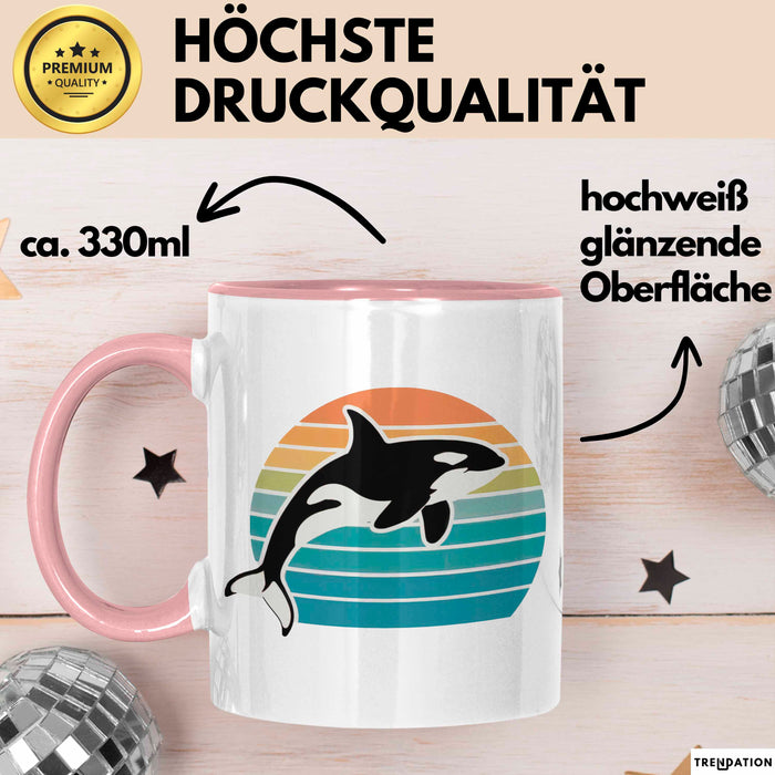 Wal Tier Tasse Geschenk Lustige Geschenkidee Spruch Rosa Trendation