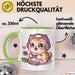 Katze Videospieler Tasse Geschenk Lustige Geschenkidee Grün Trendation