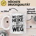Heike Tasse Geschenk Wo Eine Heike Ist Ist Auch Ein Weg Geschenkidee Becher mit Name Weiß Trendation