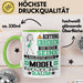 Model Geschenk Tasse Lustiger Spruch Erheben Sie Sich Der Model Betritt den Raum Grün Trendation