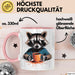 Waschbär Tierliebhaber Kaffee Tasse Geschenk Lustige Geschenkidee Spruch Rosa Trendation