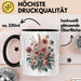 Botanische Blumen Tasse Geschenk Lustige Geschenkidee Spruch Schwarz Trendation