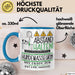 Hundemasseurin Tasse Geschenk Lustig Abstand Halten Hochleistungs-Hundemasseurin Mit Drang Zur Perfektion Bei Der Arbeit Blau Trendation