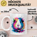 Buntes Meerschweinchen Tierliebhaber Tasse Geschenk Lustige Geschenkidee Spruch Weiß Trendation