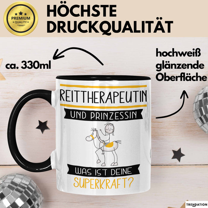 Reittherapeutin Und Prinzessin Tasse Geschenk Für Eine Reittherapeutin Geburtstag Was Ist Deine Superkraft Trendation