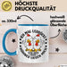 Hühner Tasse Geschenk Hühnerflüsterin Huhn Geschenkidee Kaffee-Becher Landwirt Bauer Landiwrtin Blau Trendation