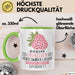 Erdbeeren-Liebhaber Tasse Geschenk Ich Kann Erdbeeren Verschwinden Lassen Was Ist Deine Superkraft Becher Geschenkidee Erdbeeren Kaffee-Becher Grün Trendation