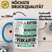 Verkäufer Geschenk Tasse Lustiger Spruch Erheben Sie Sich Der Verkäufer Betritt den Raum Blau Trendation