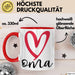 Oma Herz Tasse Geschenk Muttertag Liebevolle Spruchidee Rot Trendation