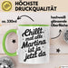 Martina Tasse Geschenk Chillt Mal Alle Martina Ist Ja Jetzt Da Geschenkidee Becher mit Name Grün Trendation