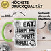 Biologe Labor Tasse Eat Sleep Pipette - Biologie Geschenkidee Biologe Grün Trendation