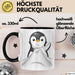 Lustige Tasse Geschenk Klein Pinguin Süßer Becher Spruch Schwarz Trendation