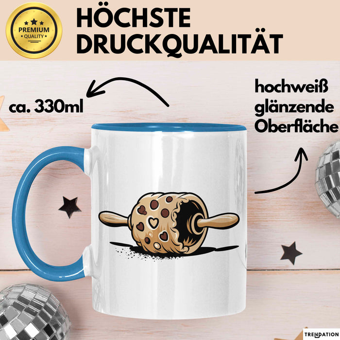 Backliebhaber Tasse Geschenkidee für Ofen Fanatiker Blau Trendation