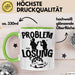Auto Liebhaber Tasse Geschenk für Driften Männer Geschenkidee Problem und Lösung Drifter Grün Trendation